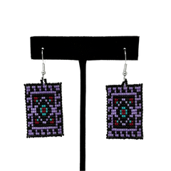 Beaded Leather Earrings