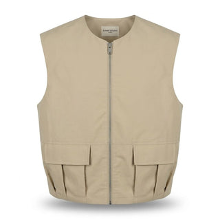 Beige Zippered Vest Women's Apparel - Picayune Cellars & Mercantile