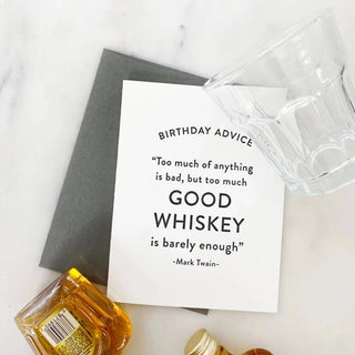 Birthday Whiskey Letterpress Birthday Card Cards - Picayune Cellars & Mercantile