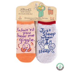 Blue Q Baby Socks - Hear Me Giggle / Sleep Baby