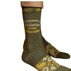 Blue Q Men's Crew Sock - Childlike