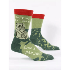 Blue Q Men's Crew Sock - Dad Joke