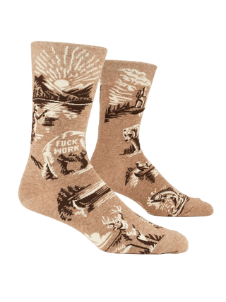 Blue Q Men's Crew Sock - Fuck Work Socks - Picayune Cellars & Mercantile