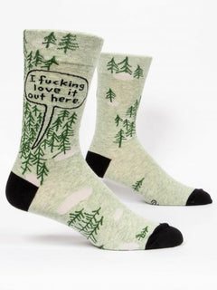 Blue Q Men's Socks - Fucking Love it Out Here