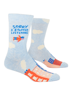Blue Q Men's Socks - I Stopped Listening