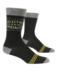 Blue Q Men's Socks - Selective Hearing Specialist
