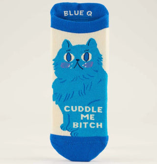 Blue Q Sneaker Socks - Cuddle Me Bitch Socks - Picayune Cellars & Mercantile