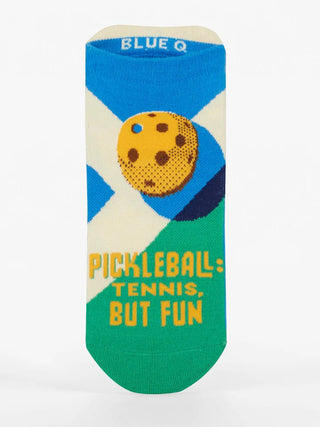 Blue Q Sneaker Socks - Pickleball: Tennis but Fun Socks - Picayune Cellars & Mercantile