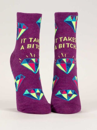 Blue Q Women's Ankle Socks "It Takes a Bitch" Socks - Picayune Cellars & Mercantile