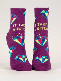 Blue Q Women's Ankle Socks - It Takes a Bitch