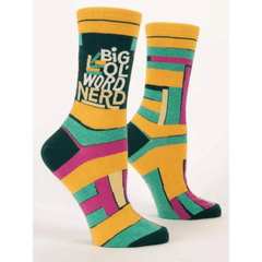 Blue Q Women's Crew Sock - Big Ol' Word Nerd