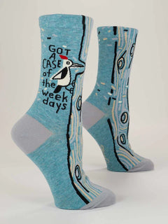 Blue Q Women's Crew Sock - Got a Case of the Weekdays