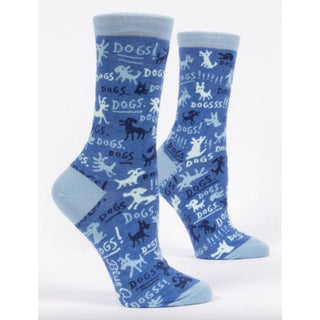 Blue Q Women's Crew Socks - Dogs! Dogs! Socks - Picayune Cellars & Mercantile
