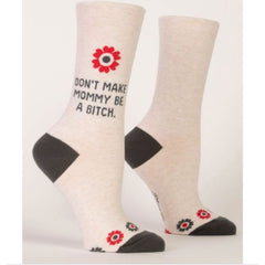 Blue Q Women's Crew Socks - Don't Make Mommy
