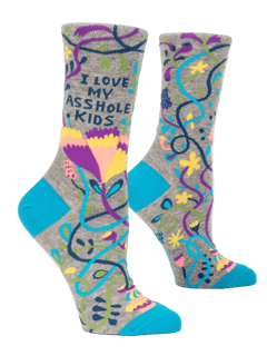 Blue Q Women's Crew Socks - I Love My Asshole Kids
