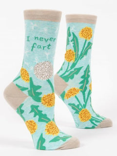 Blue Q Women's Crew Socks - I Never Fart