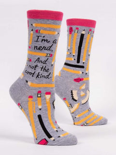 Blue Q Women's Crew Socks - I'm a Nerd