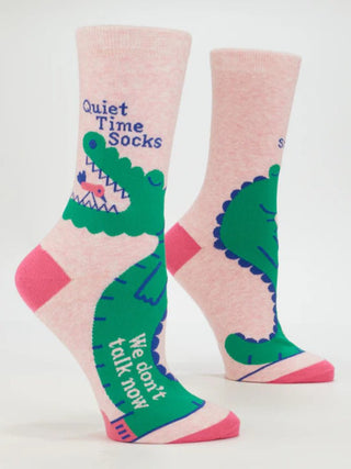 Blue Q Women's Crew Socks - Quiet Time Socks - Picayune Cellars & Mercantile