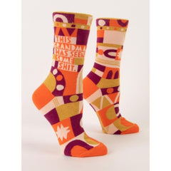 Blue Q Women's Crew Socks - This Grandma Has Seen Some Shit