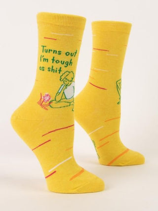 Blue Q Women's Crew Socks - Tough as Sh*t Socks - Picayune Cellars & Mercantile
