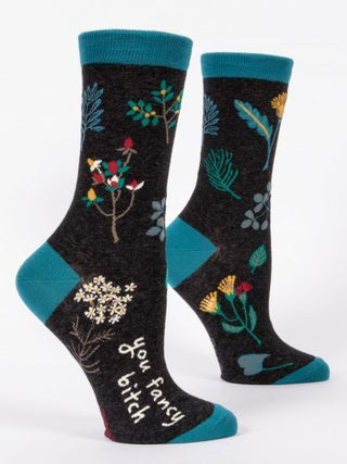 Blue Q Women's Crew Socks - You Fancy Bitch Socks - Picayune Cellars & Mercantile