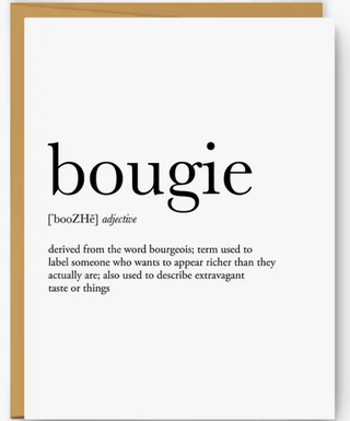 "Bougie Definition" Greeting Card Cards - Picayune Cellars & Mercantile