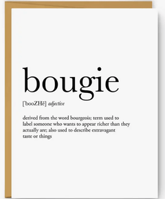 Bougie Definition Greeting Card