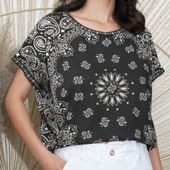 Boxy Short-Sleeved Bandana T-shirt