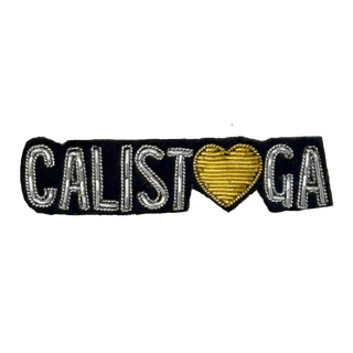 Calistoga Love Metal Embroidered Brooch Brooches & Cufflinks - Picayune Cellars & Mercantile