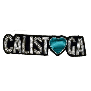 Calistoga Love Metal Embroidered Brooch Brooches & Cufflinks - Picayune Cellars & Mercantile