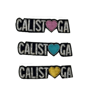 Calistoga Love Metal Embroidered Brooch Brooches & Cufflinks - Picayune Cellars & Mercantile