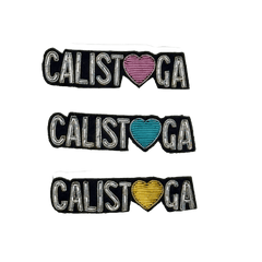 Calistoga Love Metal Embroidered Brooch