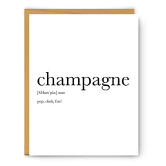 Champagne Definition Card