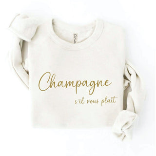 Champagne S'il Vous Plait Sweater Women's Apparel - Picayune Cellars & Mercantile