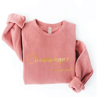 Champagne S'il Vous Plait Sweater Women's Apparel - Picayune Cellars & Mercantile