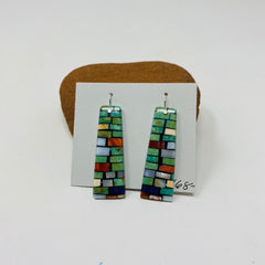 Charlene Reano Mosaic Earrings Large Rectangular