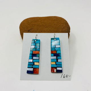 Charlene Reano Mosaic Earrings Large Rectangular Earrings - Picayune Cellars & Mercantile