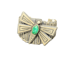 Charles Johnson Turquoise Dragonfly Silver Cuff