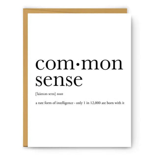 Common Sense Definition Card Cards - Picayune Cellars & Mercantile