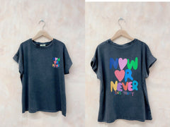 Cotton Blend "Words" T-Shirt
