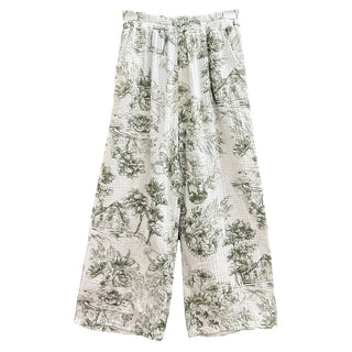 Cotton Toile de Jouy Pants Women's Apparel - Picayune Cellars & Mercantile