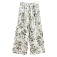 Cotton Toile de Jouy Pants