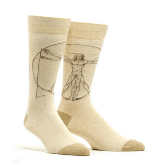 da Vinci's "The Vitruvian Man" Art Sox Socks - Picayune Cellars & Mercantile