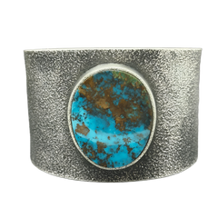 Darryl Begay Tufa Cast Nevada Pilot Mountain Turquoise, Oxblood Coral & Dragonfly Bracelet