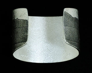 Darryl Dean Begay Mama Bear Silver Cuff, Apache Blue Turquoise Bracelets - Picayune Cellars & Mercantile