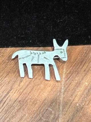 Hand Stamped Donkey Pin