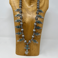 Dragonfly & Silver Beads Necklace
