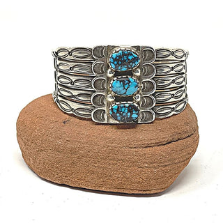 E. Lister Red Mountain Turquoise Cuff Bracelets - Picayune Cellars & Mercantile