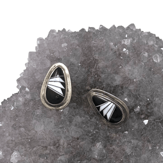 Ebony and Ivory Inlay Earrings Earrings - Picayune Cellars & Mercantile