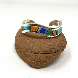 Edward Becenti Multi - Stone Wave Cuff Bracelets - Picayune Cellars & Mercantile